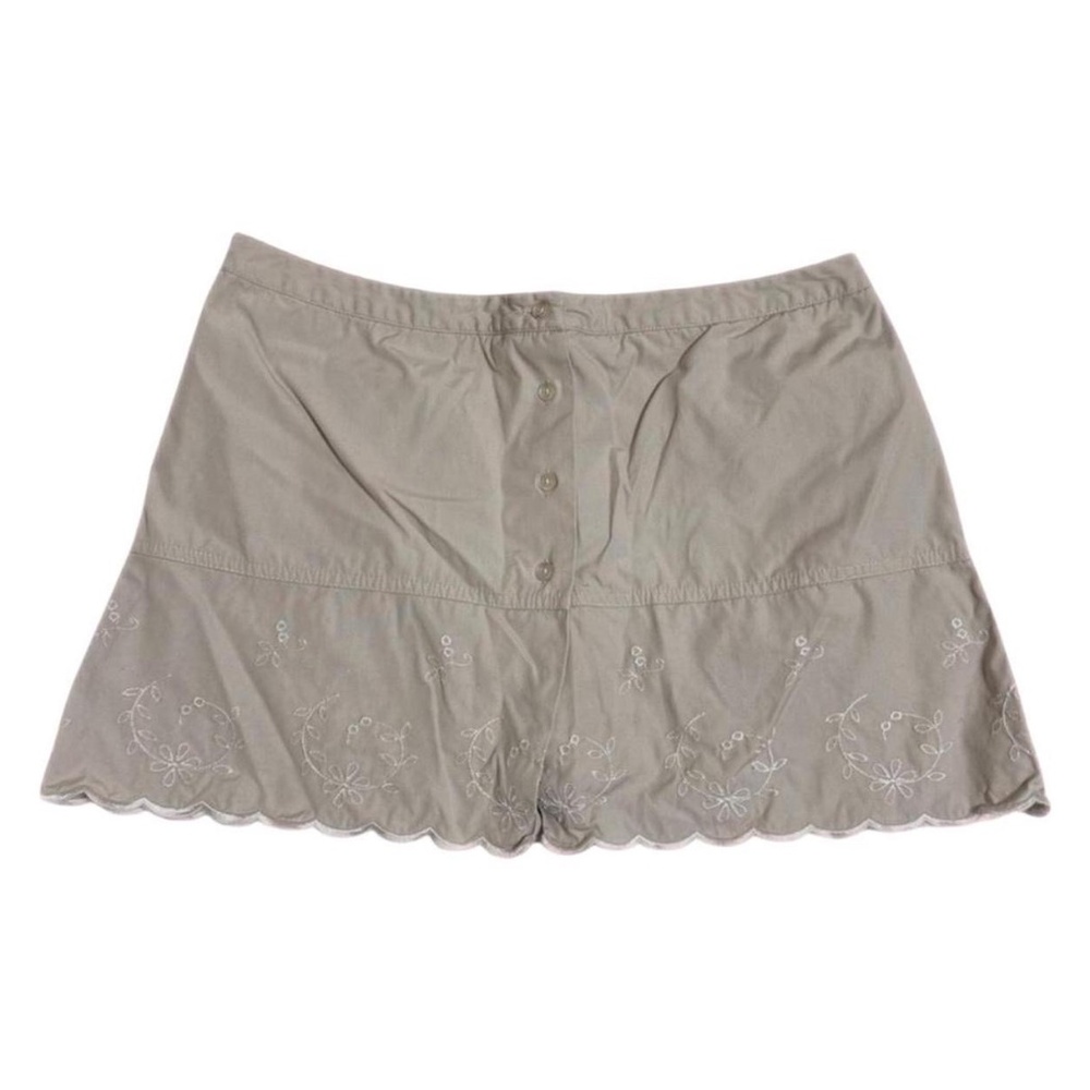 Tan embroidered skirt